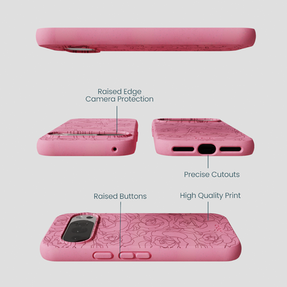 Bubblegum Pink Rosettes Google Pixel 10/10 Pro Case