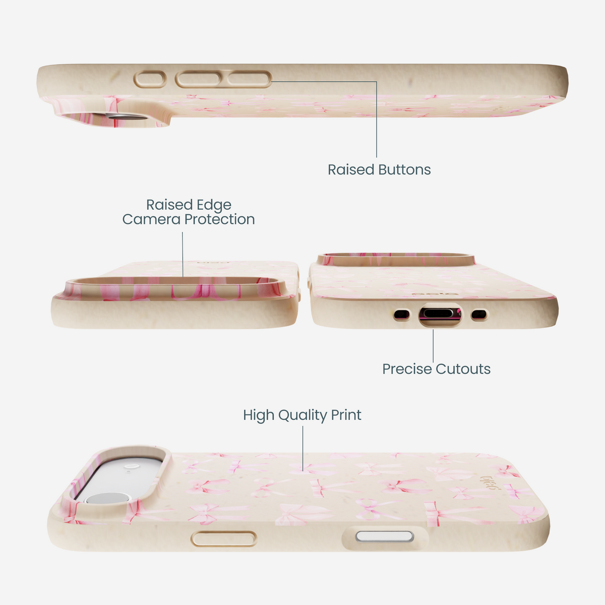 Seashell Rosy Bows iPhone Air Case