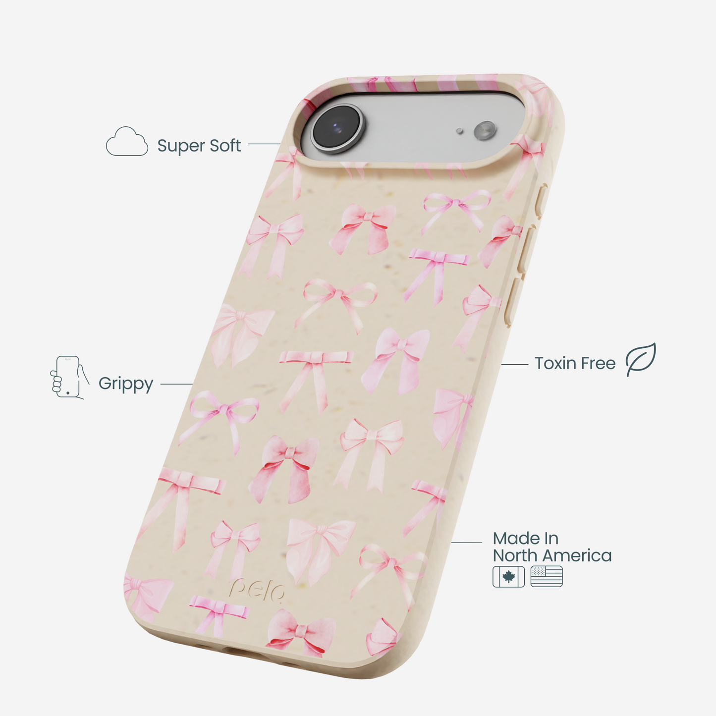 Seashell Rosy Bows iPhone Air Case