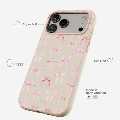 Seashell Rosy Bows iPhone 17 Pro Max Case