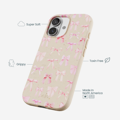 Seashell Rosy Bows iPhone 17 Case