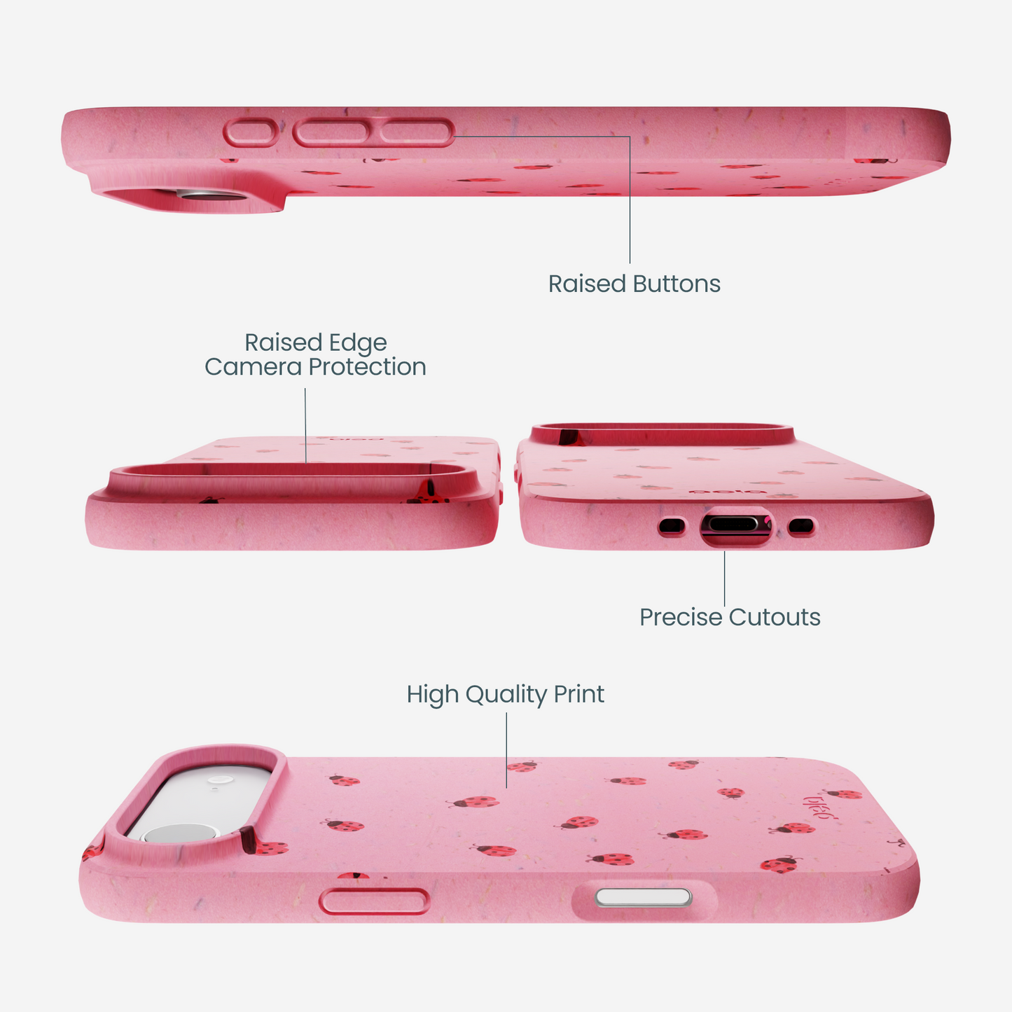 Bubblegum Pink Rosy Ladybug iPhone Air Case