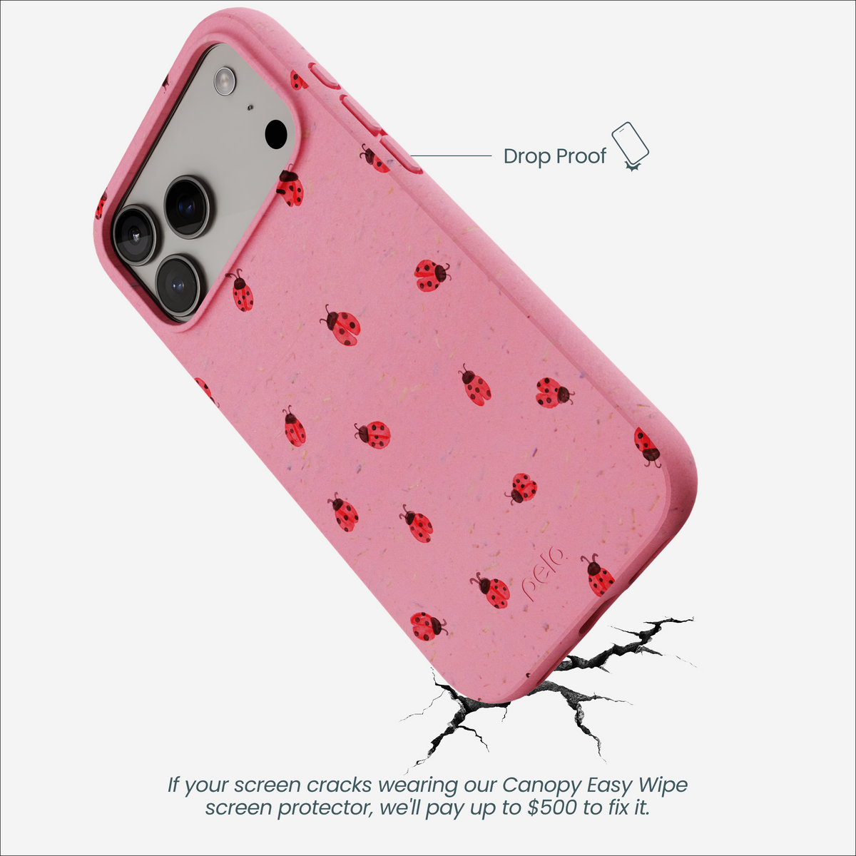 Bubblegum Pink Rosy Ladybug iPhone 17 Pro Max Case
