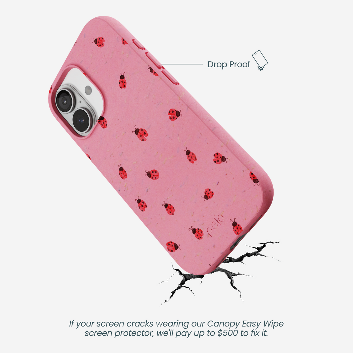 Bubblegum Pink Rosy Ladybug iPhone 17 Case