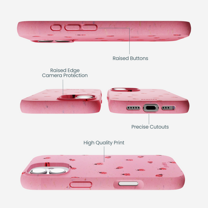 Bubblegum Pink Rosy Ladybug iPhone 17 Case