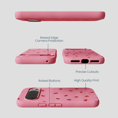 Bubblegum Pink Rosy Ladybug Google Pixel 10/10 Pro Case