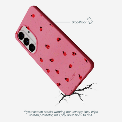 Bubblegum Pink Rosy Ladybug Samsung Galaxy S26 Case