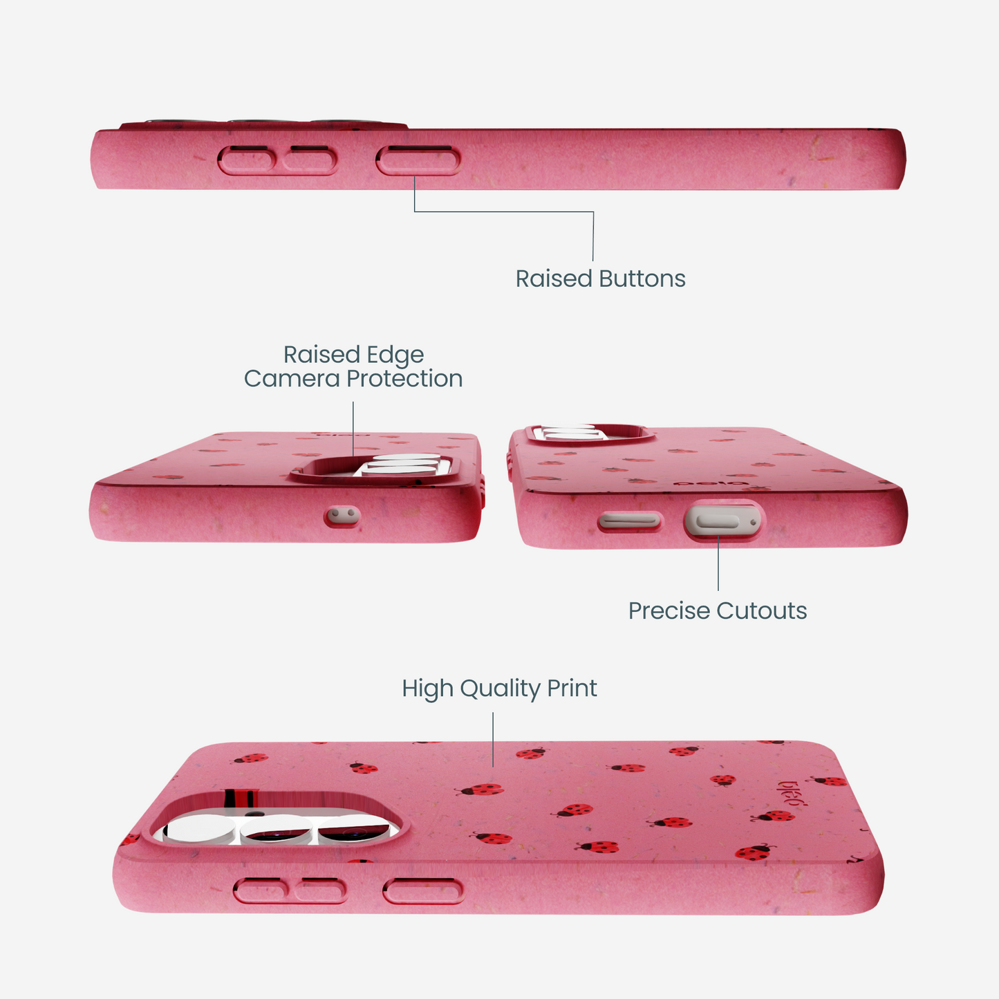 Bubblegum Pink Rosy Ladybug Samsung Galaxy S26 Case