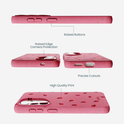 Bubblegum Pink Rosy Ladybug Samsung Galaxy S26 Case