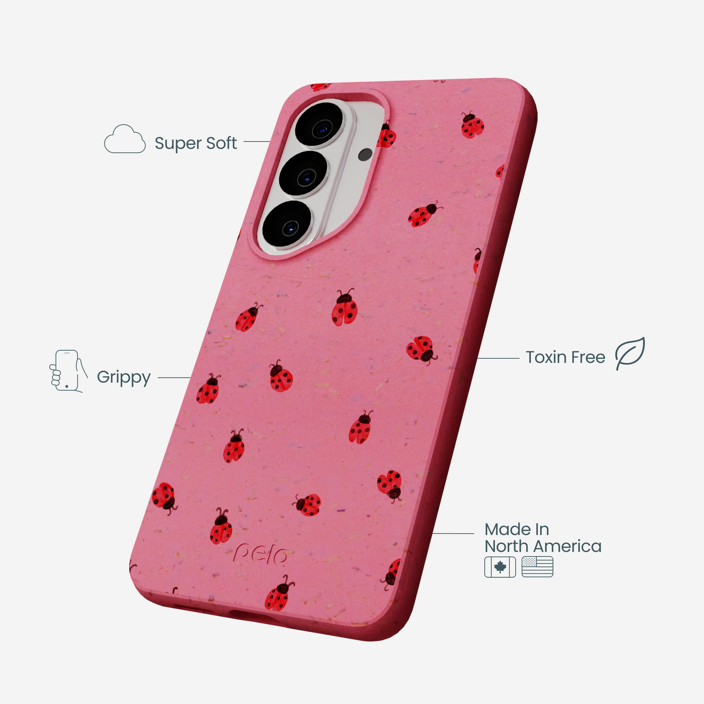 Bubblegum Pink Rosy Ladybug Samsung Galaxy S26 Case