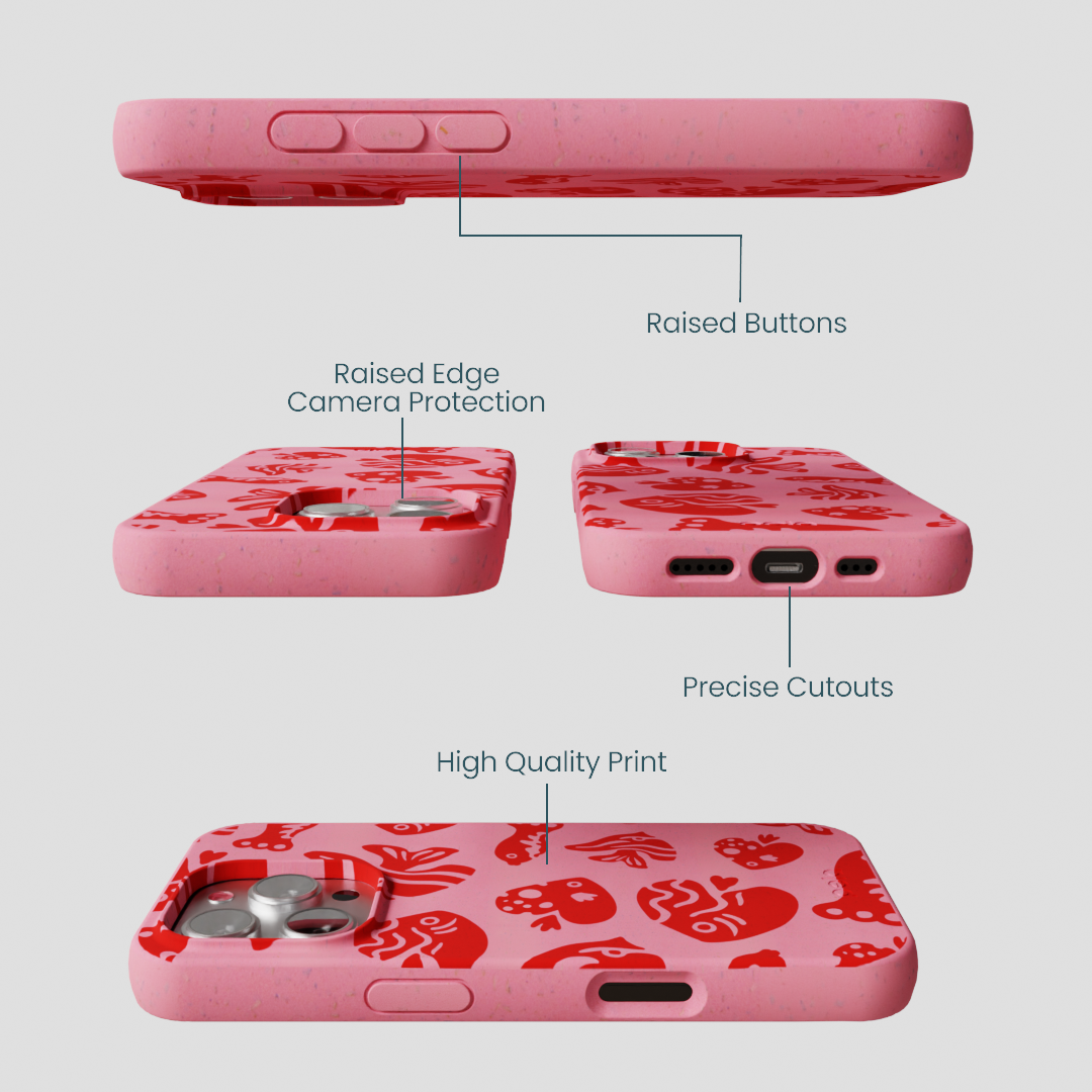 Bubblegum Pink Rosy Reef iPhone 16 Pro Case