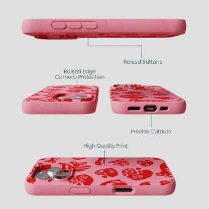 Bubblegum Pink Rosy Reef iPhone 16 Pro Case