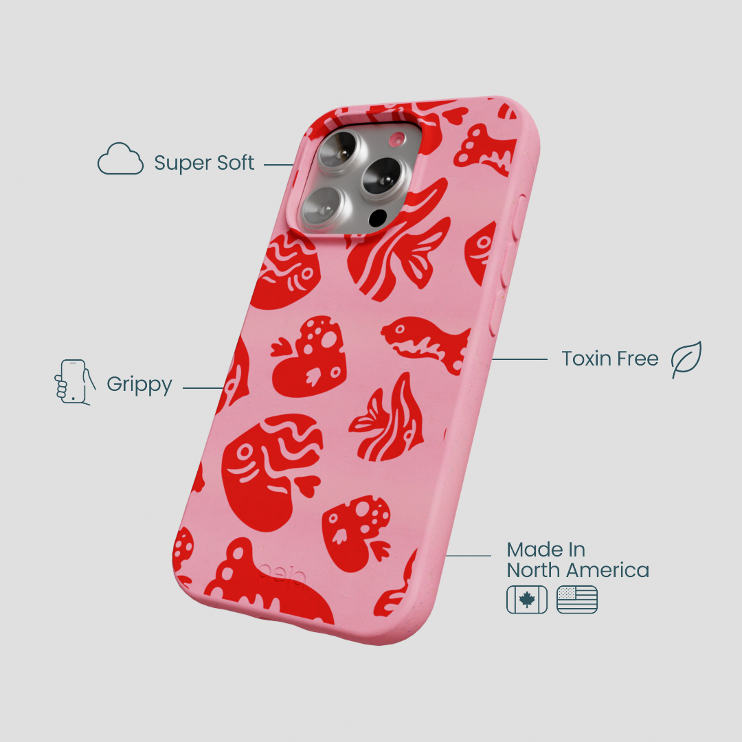 Bubblegum Pink Rosy Reef iPhone 16 Pro Case