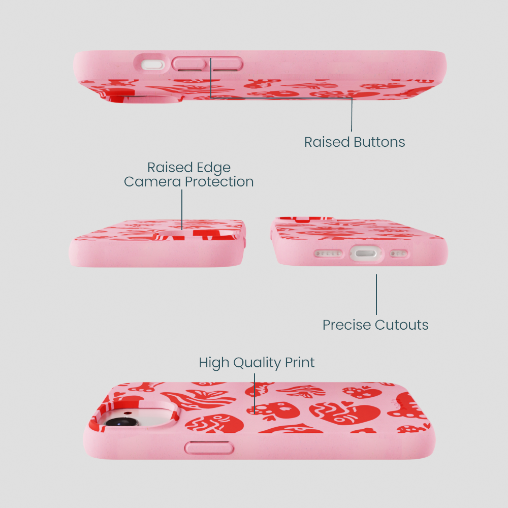 Bubblegum Pink Rosy Reef iPhone 16e/17e Case