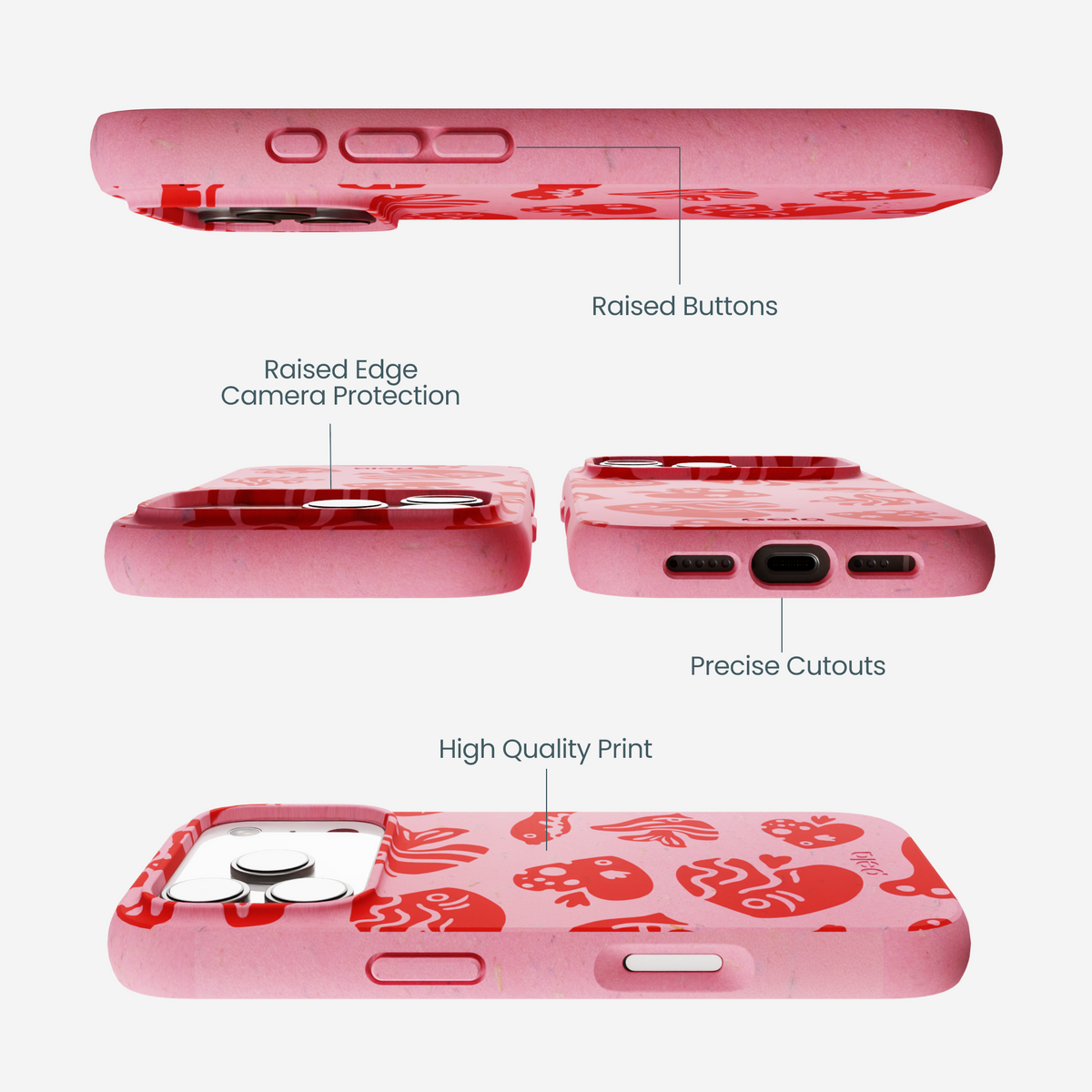Bubblegum Pink Rosy Reef iPhone 17 Pro Case