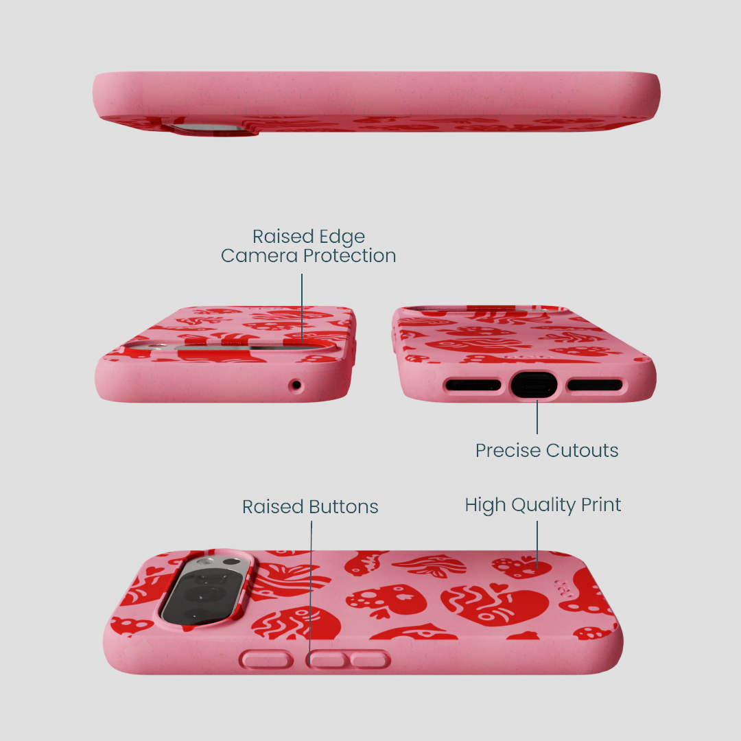 Bubblegum Pink Rosy Reef Google Pixel 10/10 Pro Case