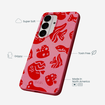 Bubblegum Pink Rosy Reef Samsung Galaxy S26 Case
