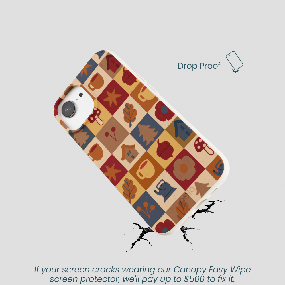 London Fog Rustic Grid iPhone 16e/17e Case