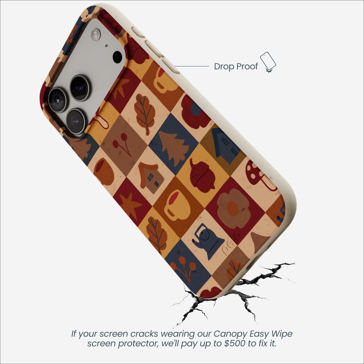 London Fog Rustic Grid iPhone 17 Pro Max Case