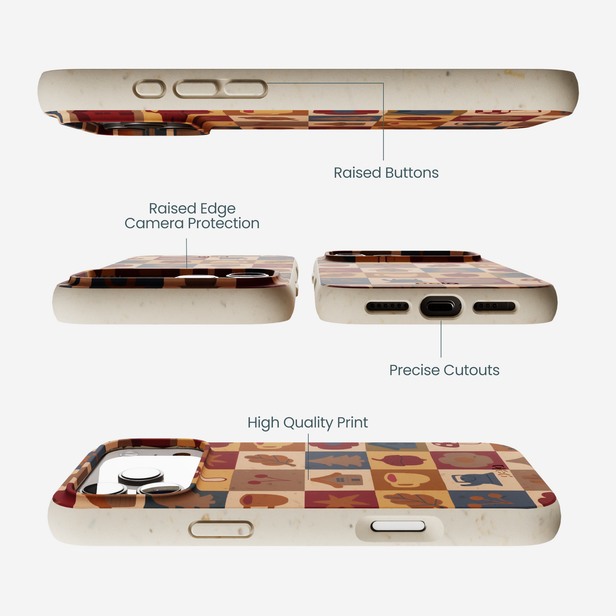 London Fog Rustic Grid iPhone 17 Pro Max Case