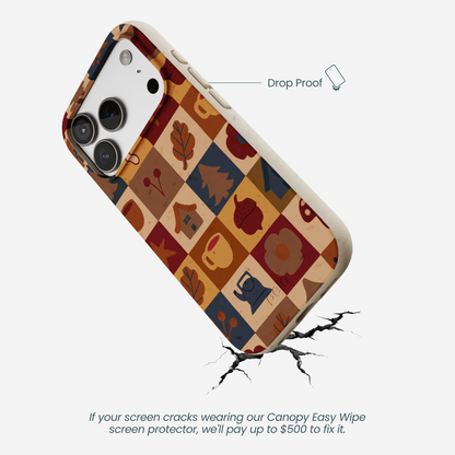 London Fog Rustic Grid iPhone 17 Pro Case