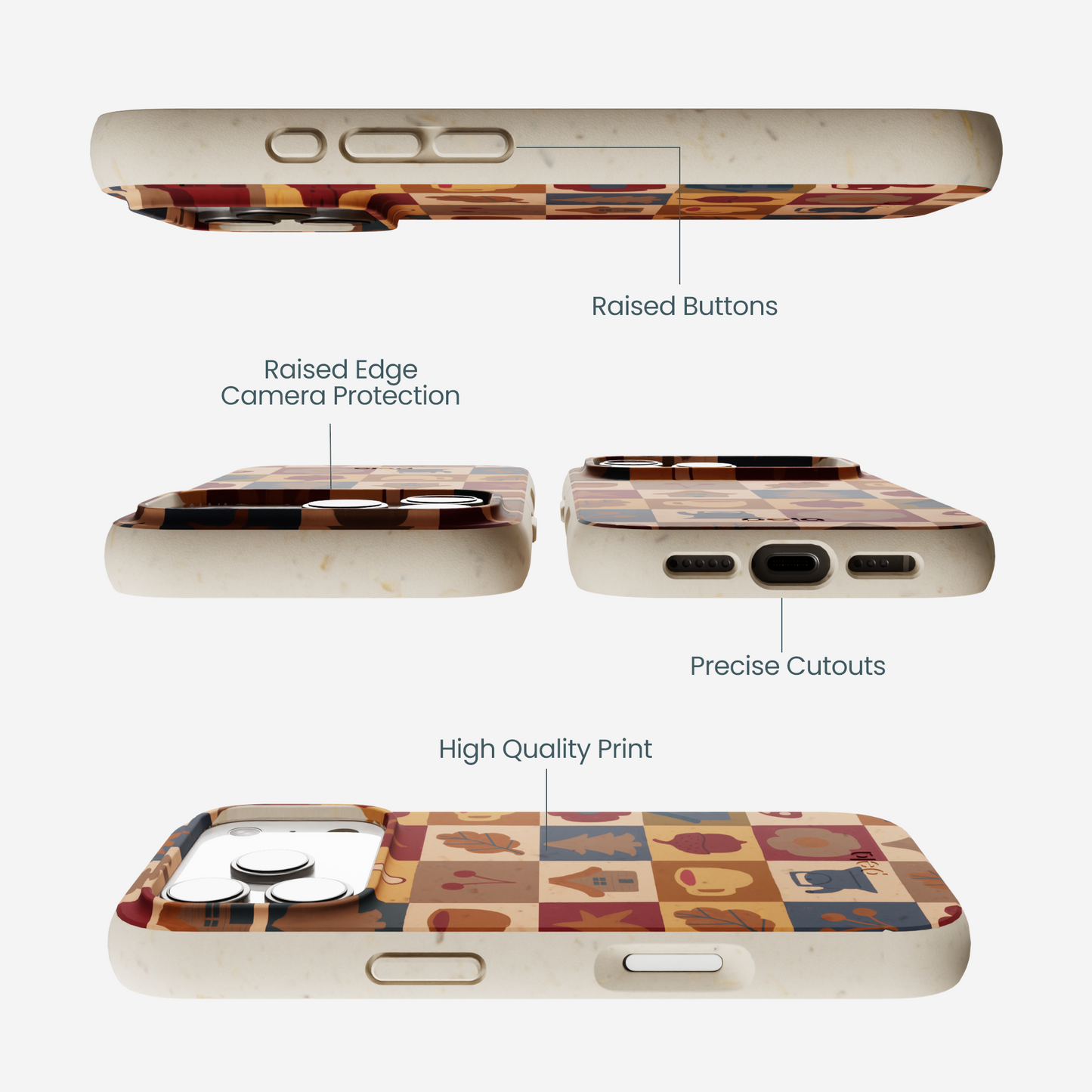 London Fog Rustic Grid iPhone 17 Pro Case