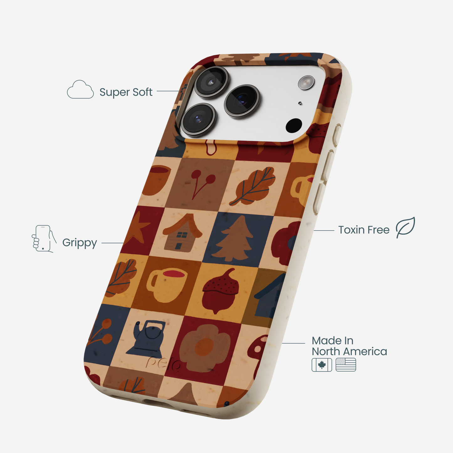 London Fog Rustic Grid iPhone 17 Pro Case