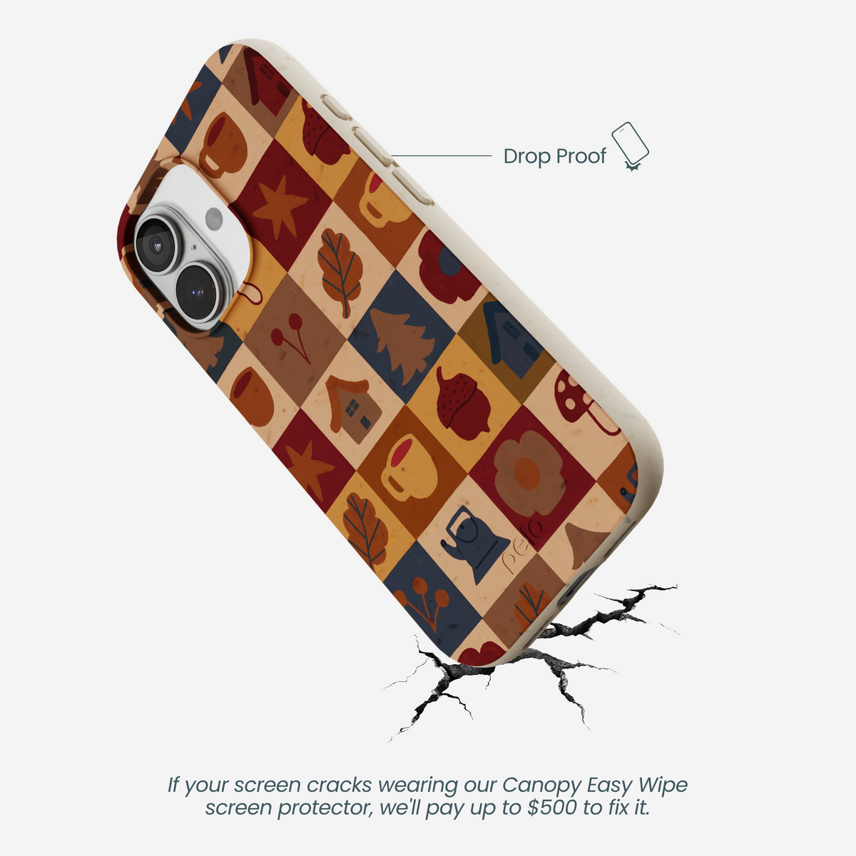 London Fog Rustic Grid iPhone 17 Case