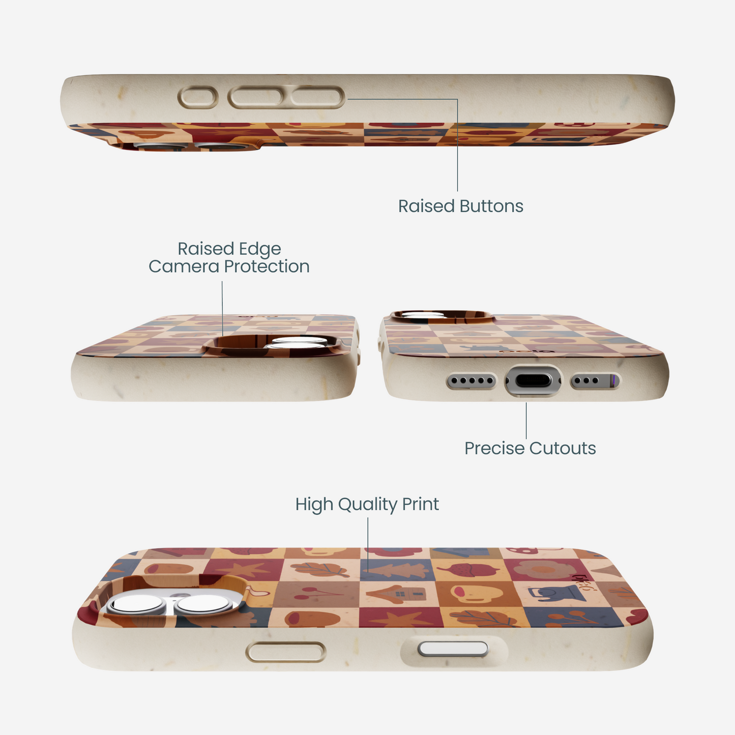 London Fog Rustic Grid iPhone 17 Case