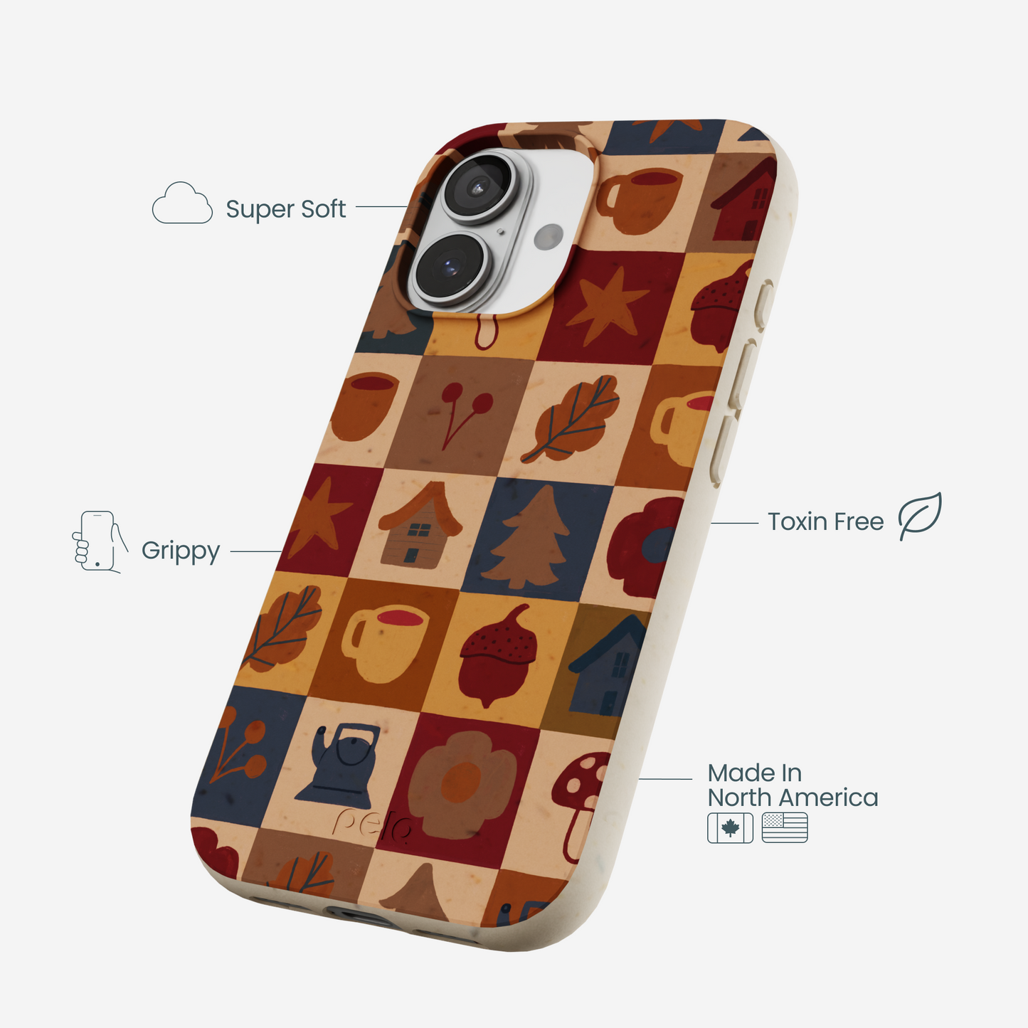 London Fog Rustic Grid iPhone 17 Case