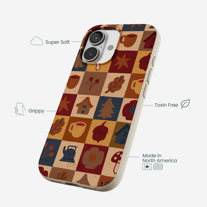 London Fog Rustic Grid iPhone 17 Case