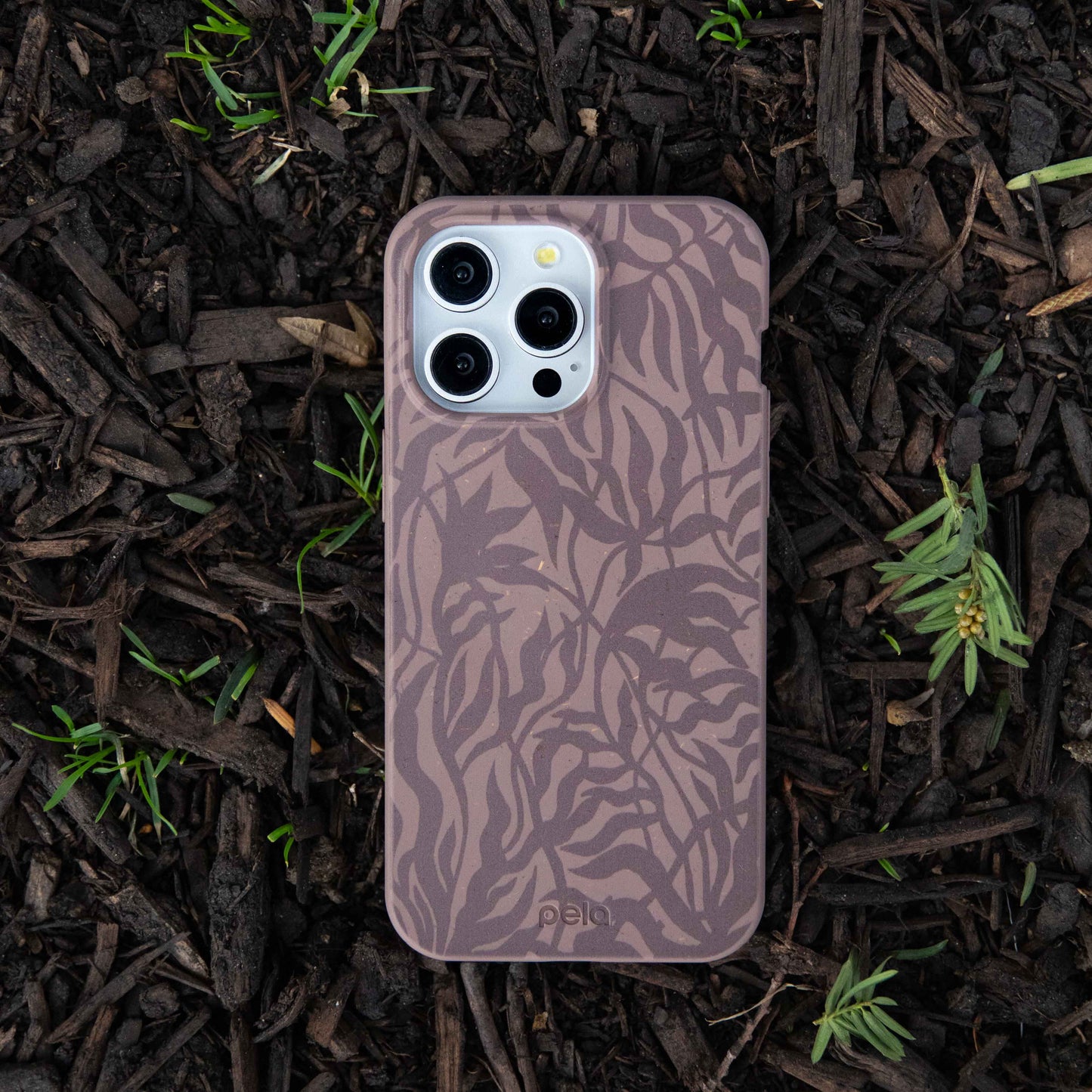 Chocolate Brown Rustic Leaves iPhone 17 Pro Max Case