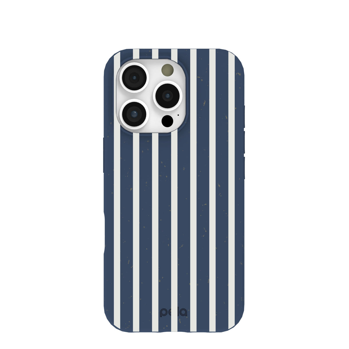 Navy Blue Sailor Stripes Vertical iPhone 16 Pro Case