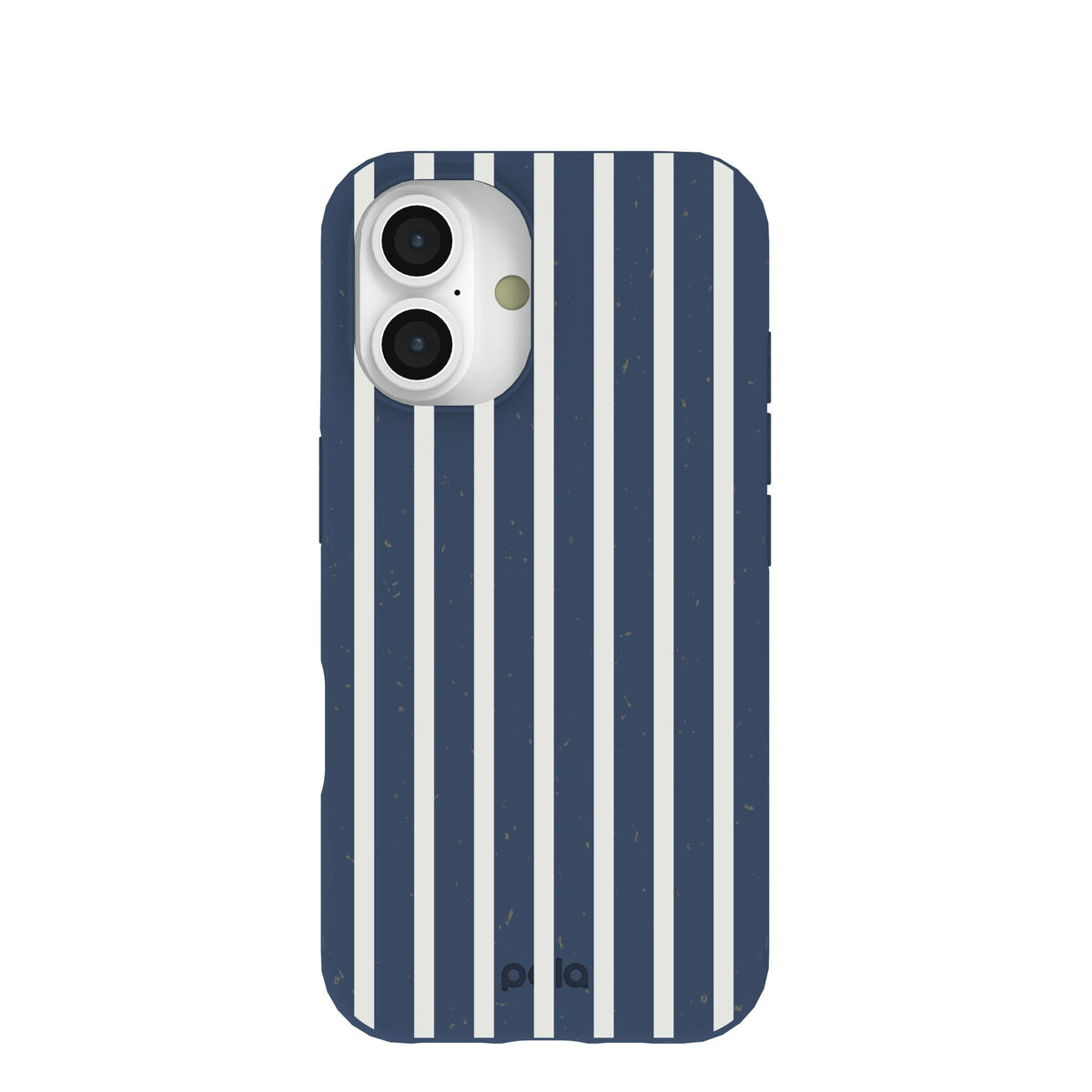 Navy Blue Sailor Stripes Vertical iPhone 16 Case