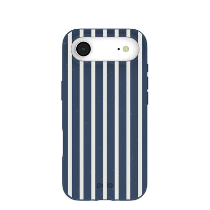 Navy Blue Sailor Stripes Vertical iPhone Air Case