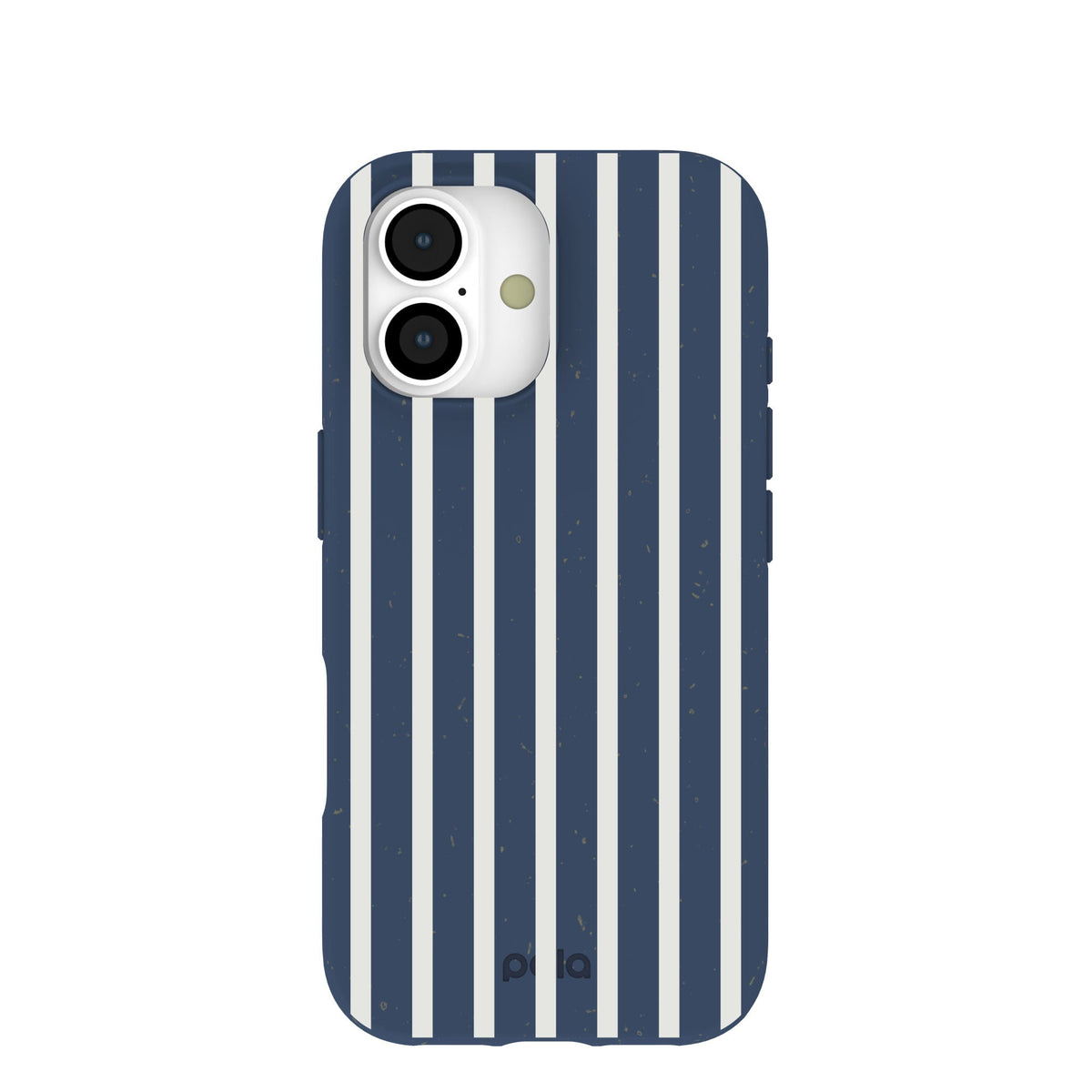 Navy Blue Sailor Stripes Vertical iPhone 17 Case