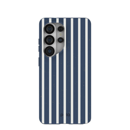 Navy Blue Sailor Stripes Vertical Samsung Galaxy S26 Ultra Case