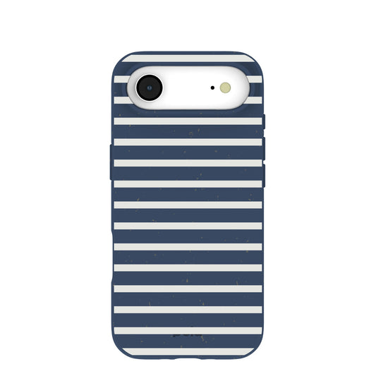 Navy Blue Sailor Stripes iPhone Air Case