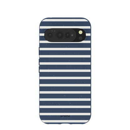 Navy Blue Sailor Stripes Google Pixel 10 Pro XL Case