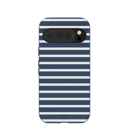 Navy Blue Sailor Stripes Google Pixel 10/10 Pro Case