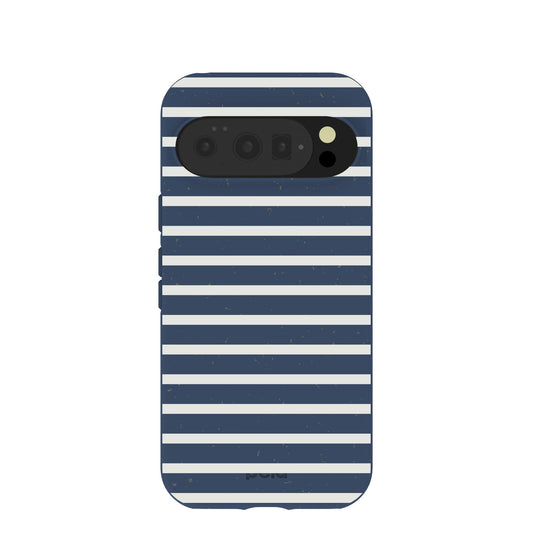 Navy Blue Sailor Stripes Google Pixel 10/10 Pro Case