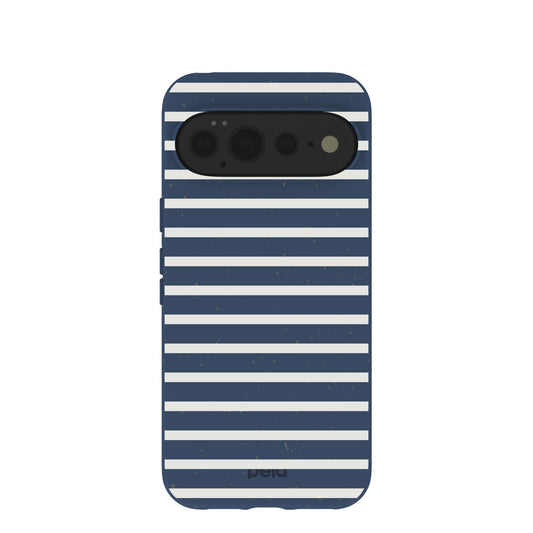 Navy Blue Sailor Stripes Google Pixel 11 Pro XL Case