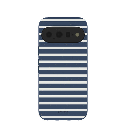 Navy Blue Sailor Stripes Google Pixel 11 Case