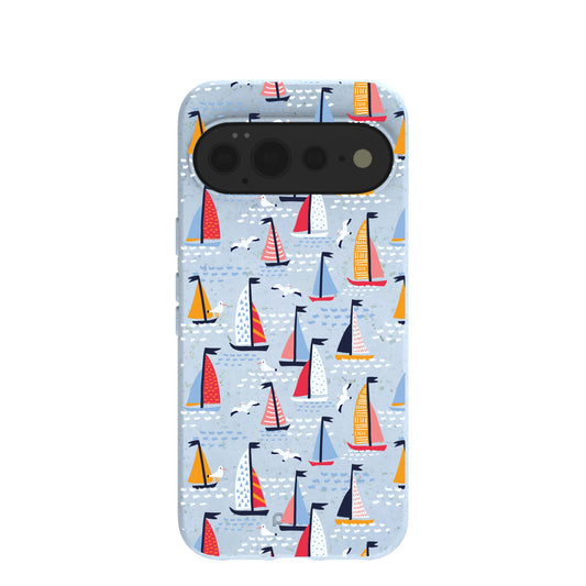 Powder Blue Sails and Seagulls Google Pixel 11 Pro XL Case