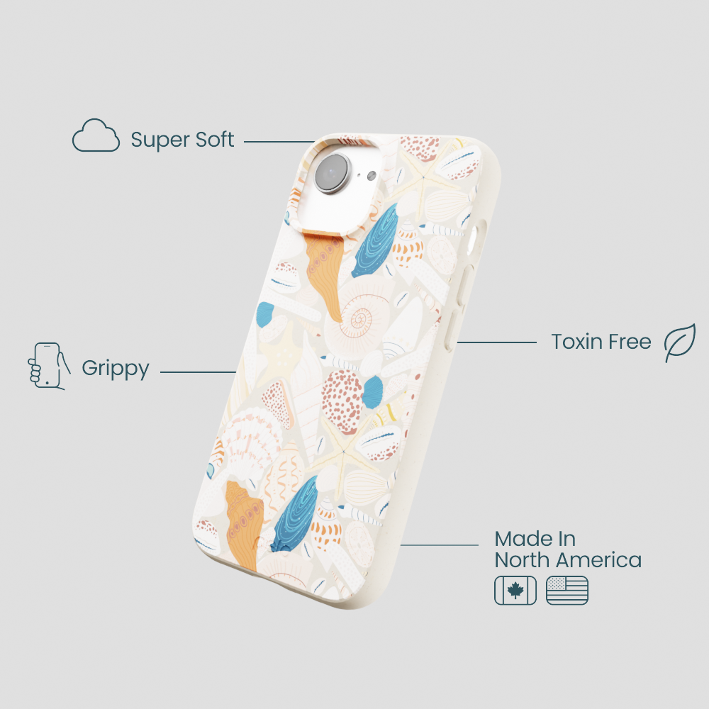 London Fog Sandy Shells iPhone 16e/17e Case