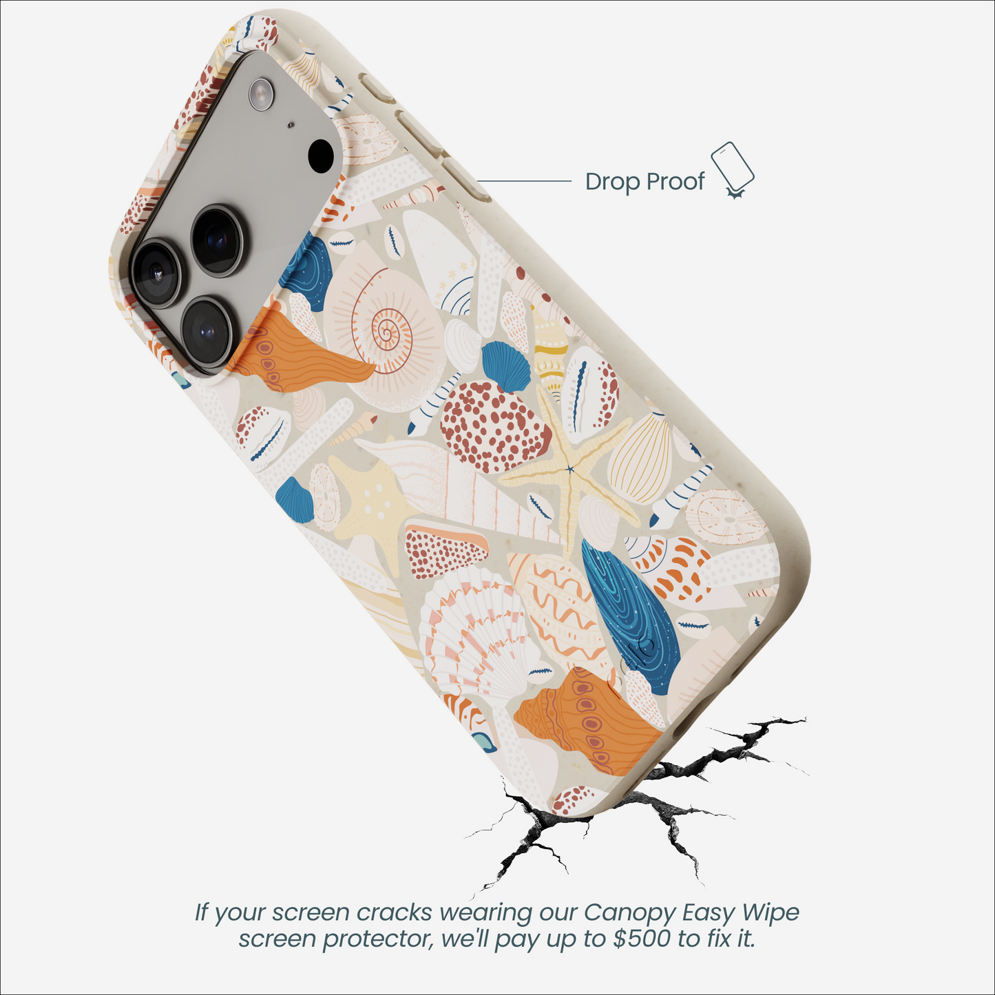 London Fog Sandy Shells iPhone 17 Pro Max Case