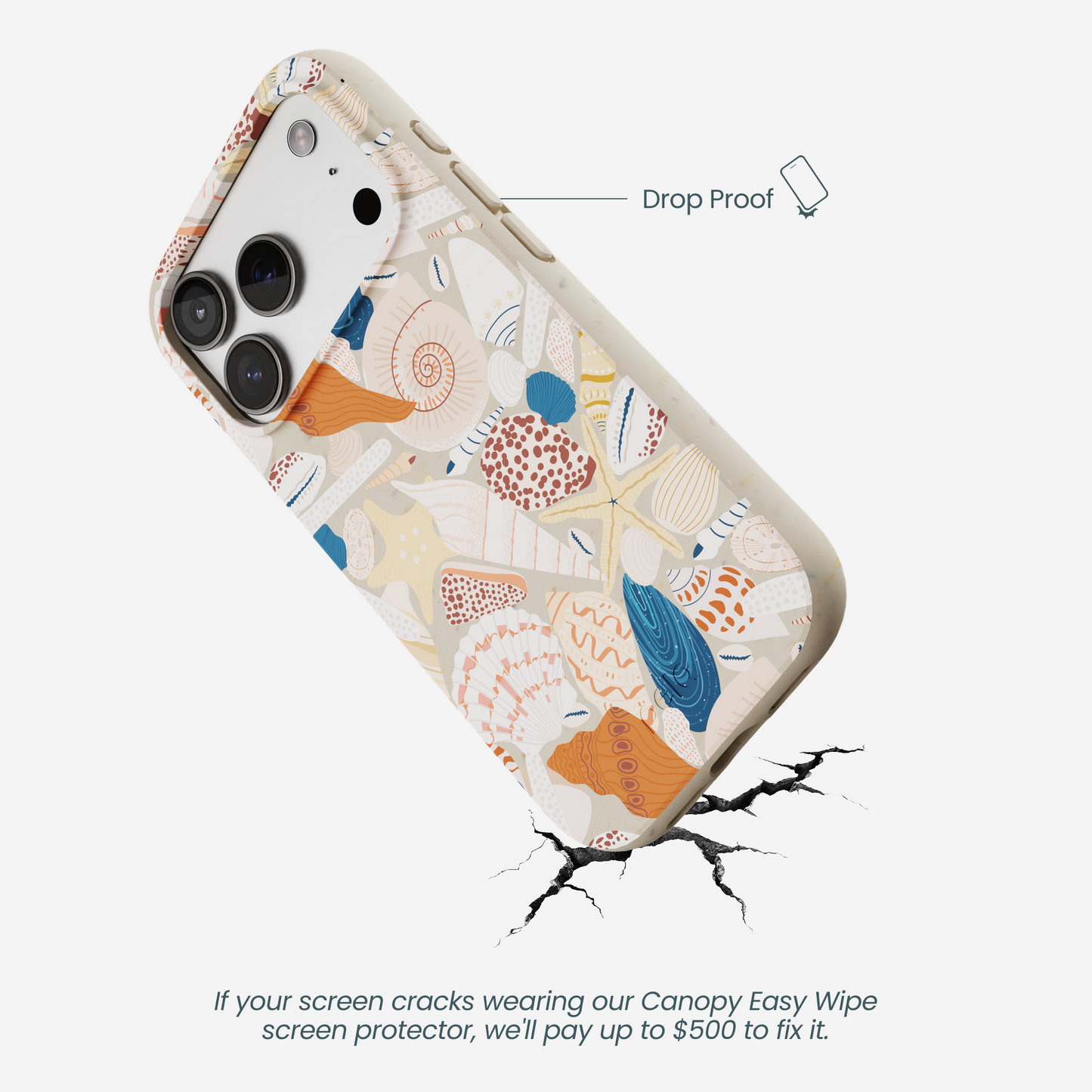 London Fog Sandy Shells iPhone 17 Pro Case
