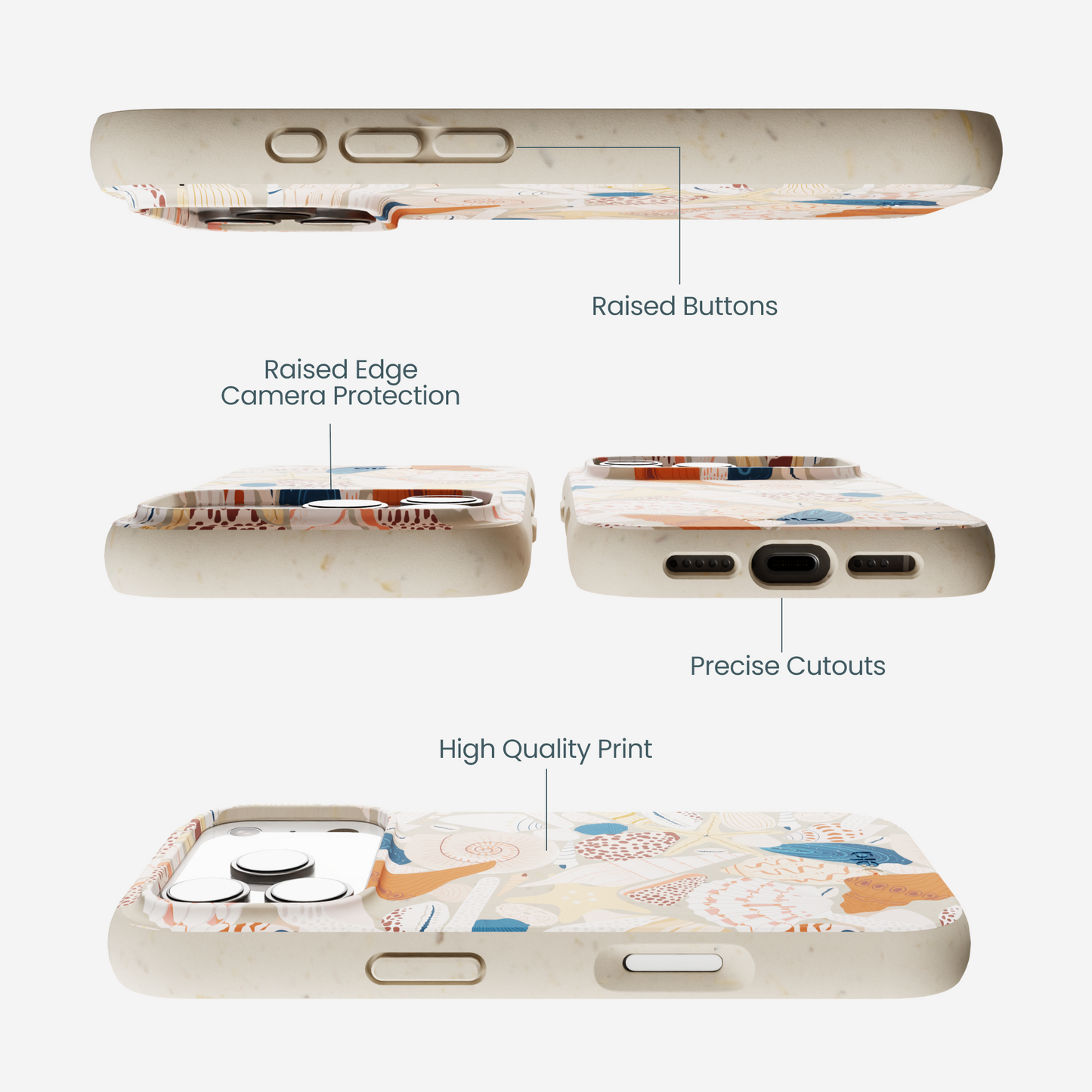 London Fog Sandy Shells iPhone 17 Pro Case
