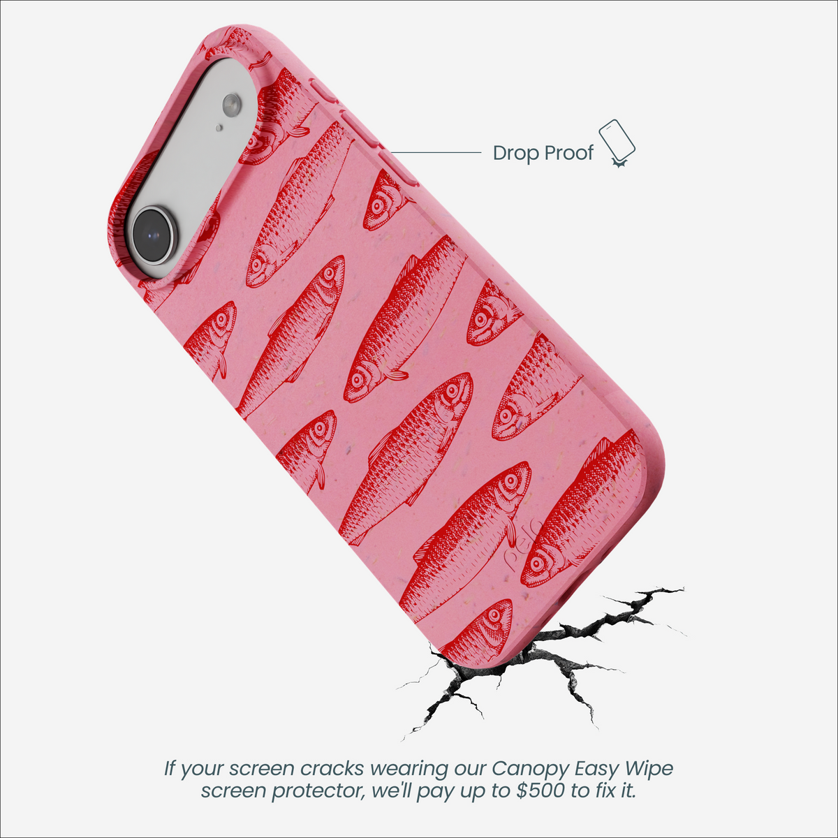 Bubblegum Pink Sardine Stream iPhone Air Case