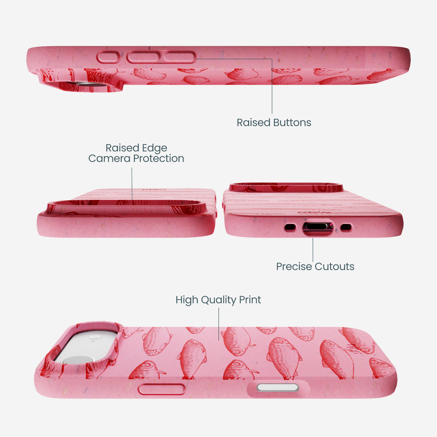 Bubblegum Pink Sardine Stream iPhone Air Case
